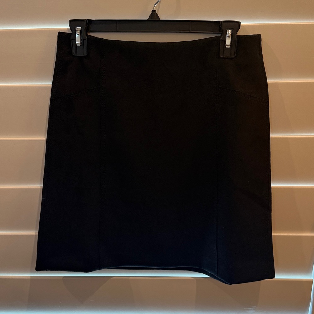LOFT Faux Black Suede Skirt